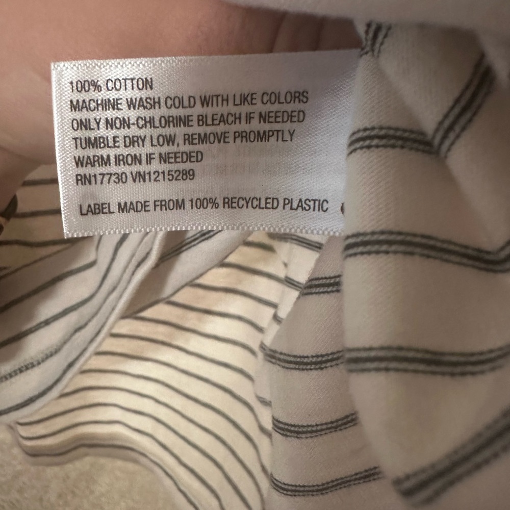 NWT Goodfellow & Co Men's Striped Long Sleeve Shirt - Black and White - Picture 4 of 6